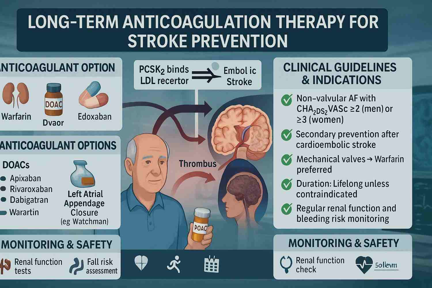 Long Term Anticoagulation in Stroke Prevention