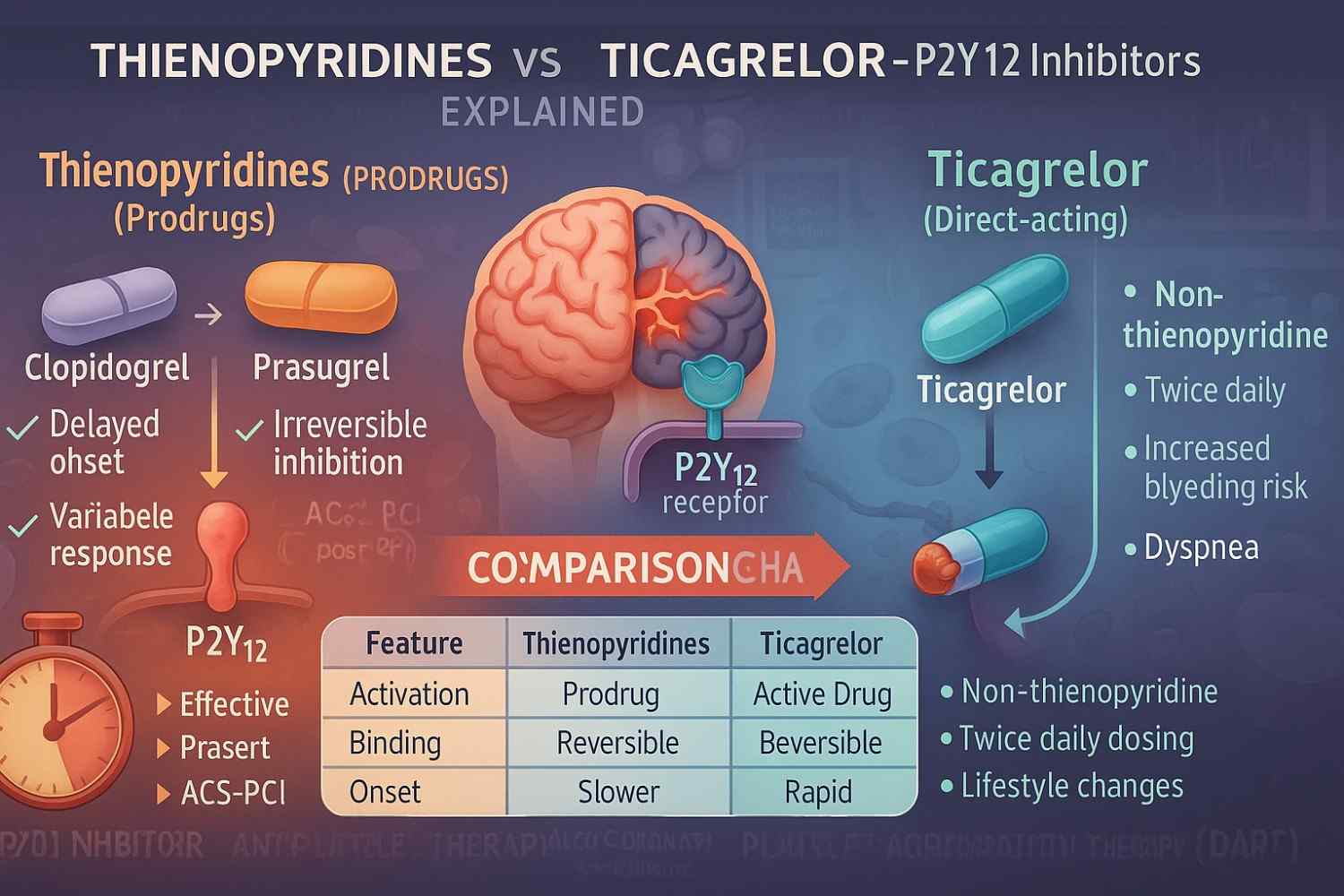 Thienopyridines and Ticagrelor