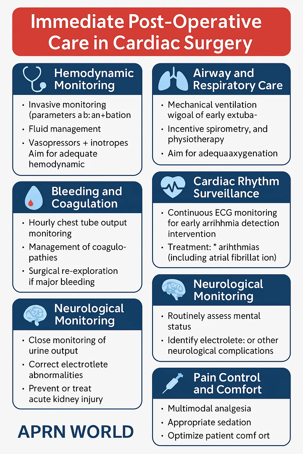 Immediate Post-Operative Care in Cardiac Surgery: Best Practices